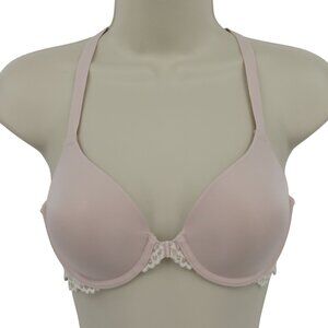 Maidenform 34B 07112 One Fab Fit Everyday Full Coverage Racerback Bra Pink Lace